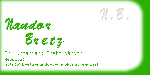 nandor bretz business card